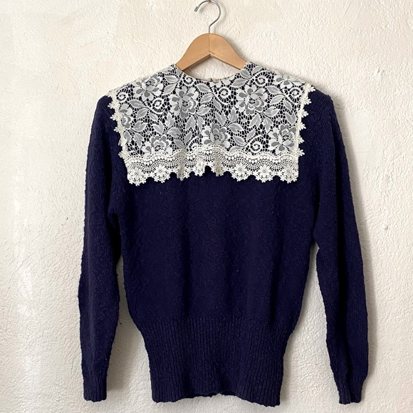 Gunne Sax Vintage Royal Blue Sweater 